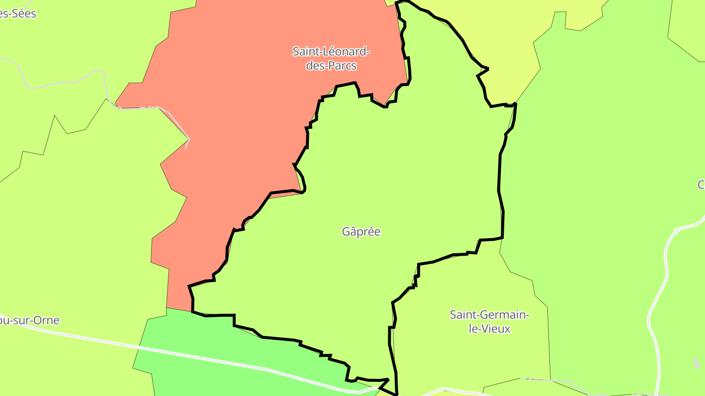 Carte des prix de l'immobilier Gâprée