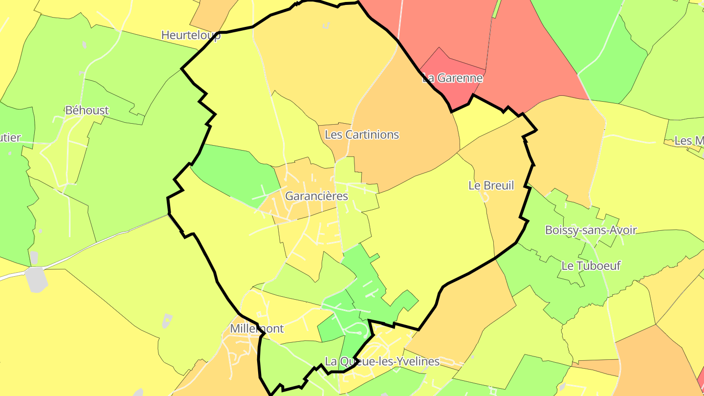 Carte des prix de l'immobilier Garancières