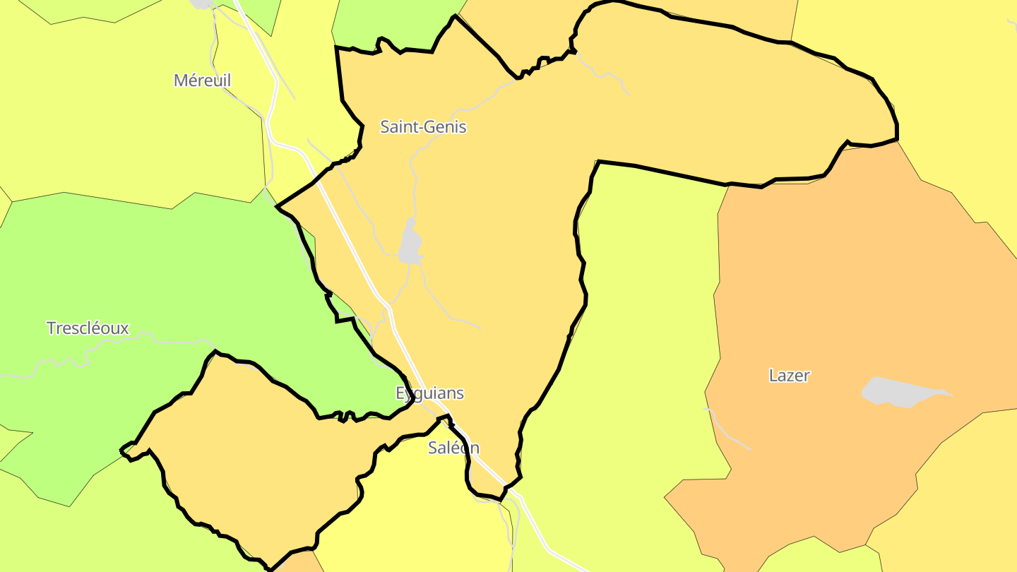 Carte des prix de l'immobilier Garde-Colombe
