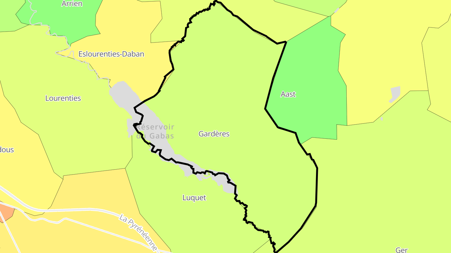 Carte des prix de l'immobilier Gardères