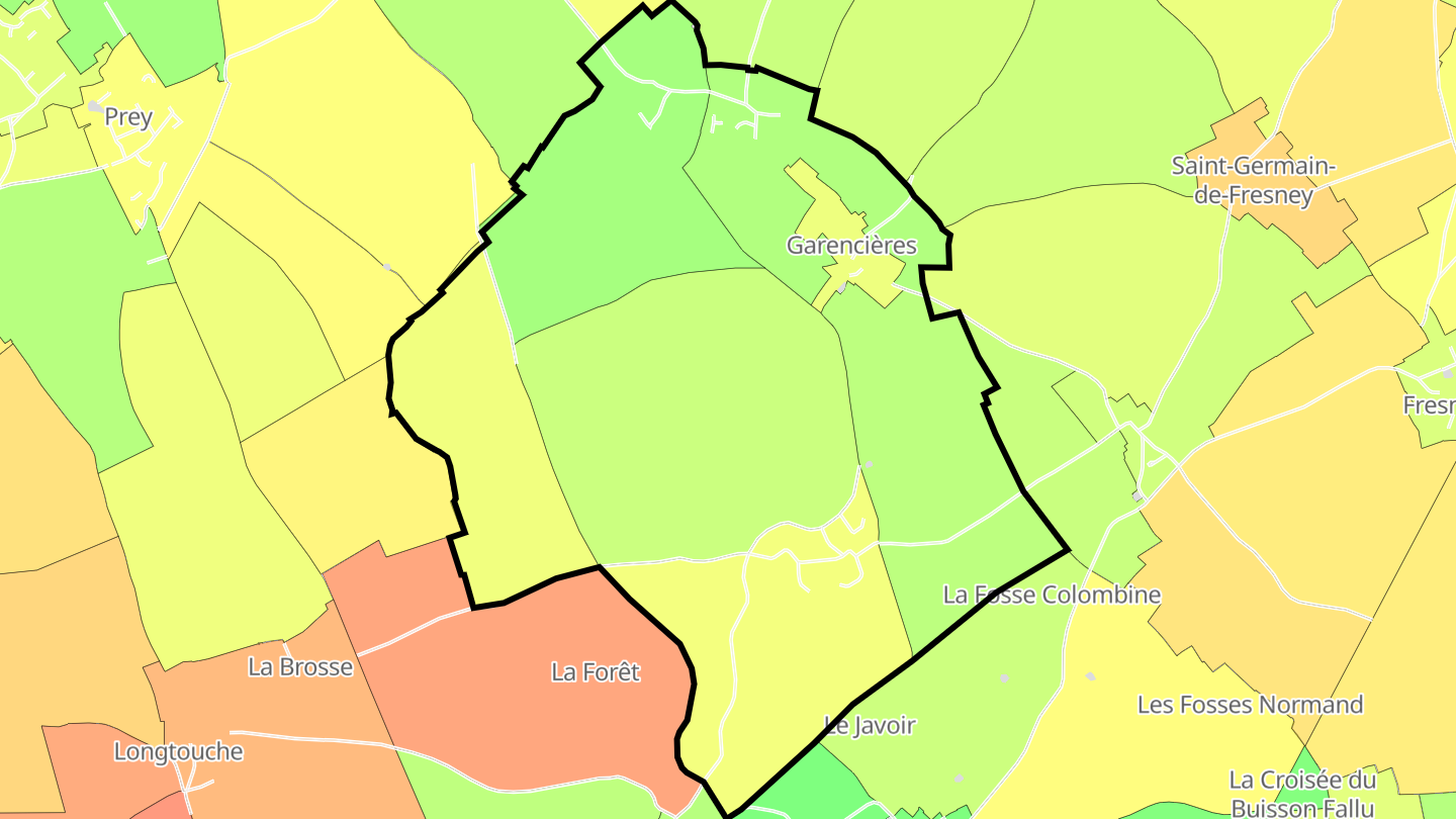 Carte des prix de l'immobilier Garencières