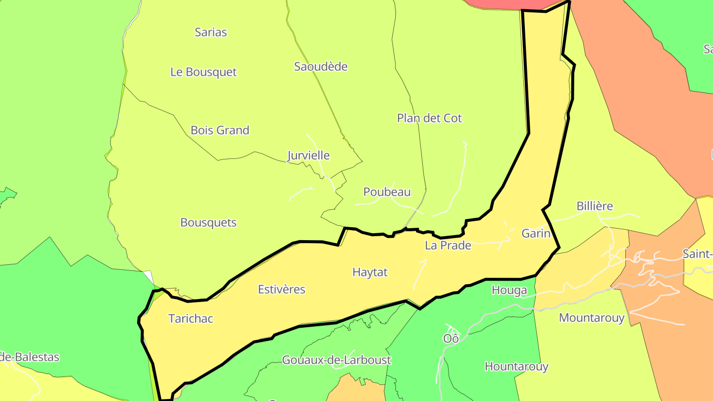 Carte des prix de l'immobilier Garin