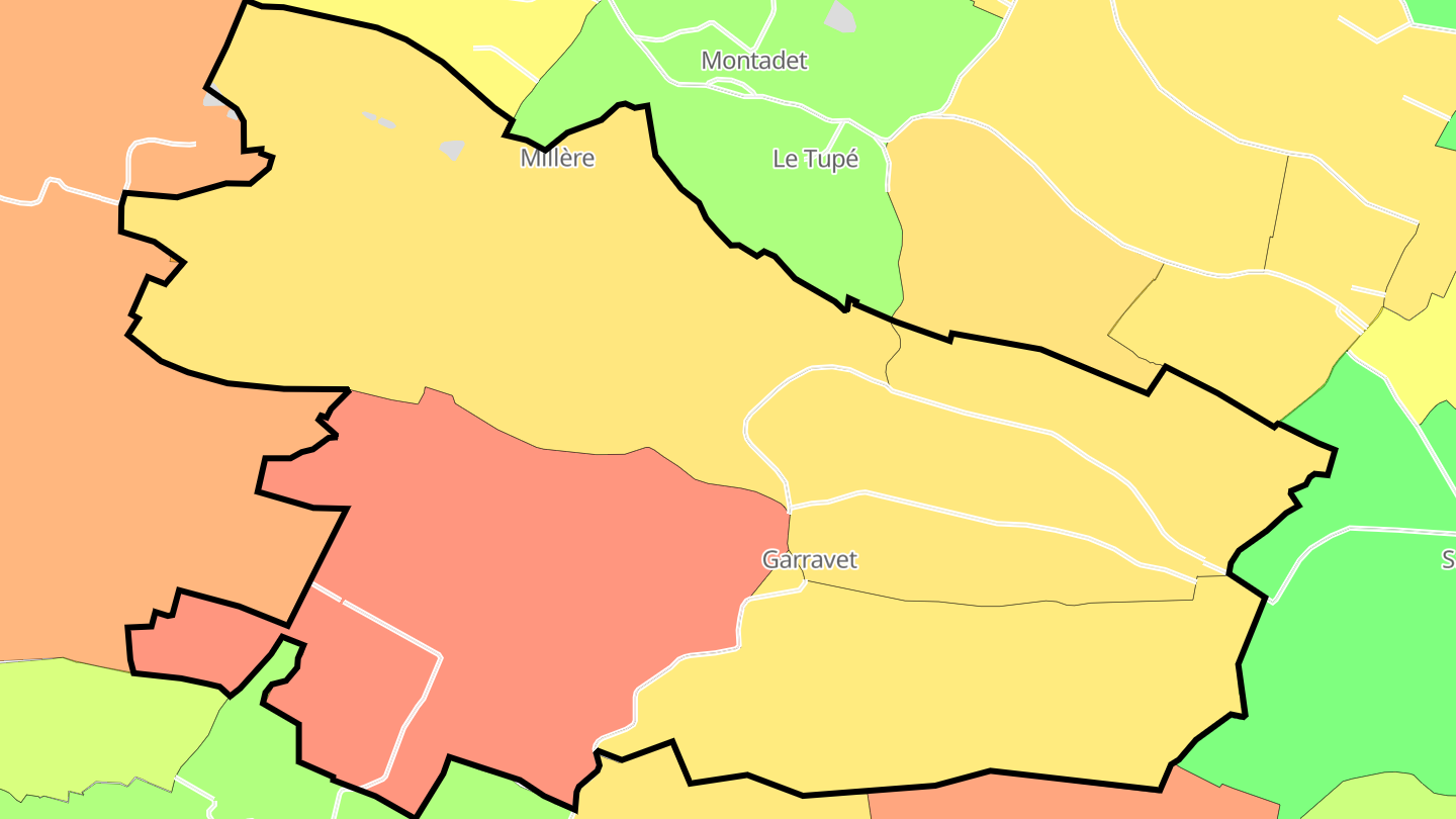 Carte des prix de l'immobilier Garravet