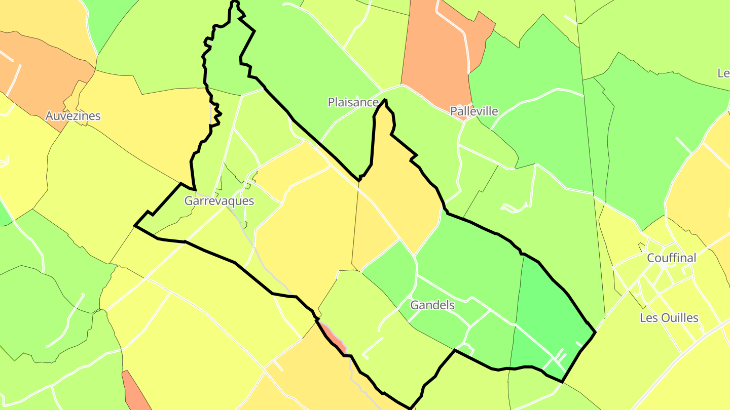 Carte des prix de l'immobilier Garrevaques