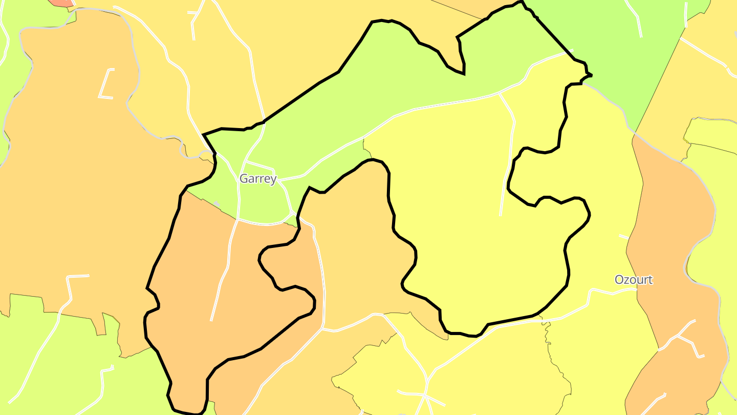 Carte des prix de l'immobilier Garrey