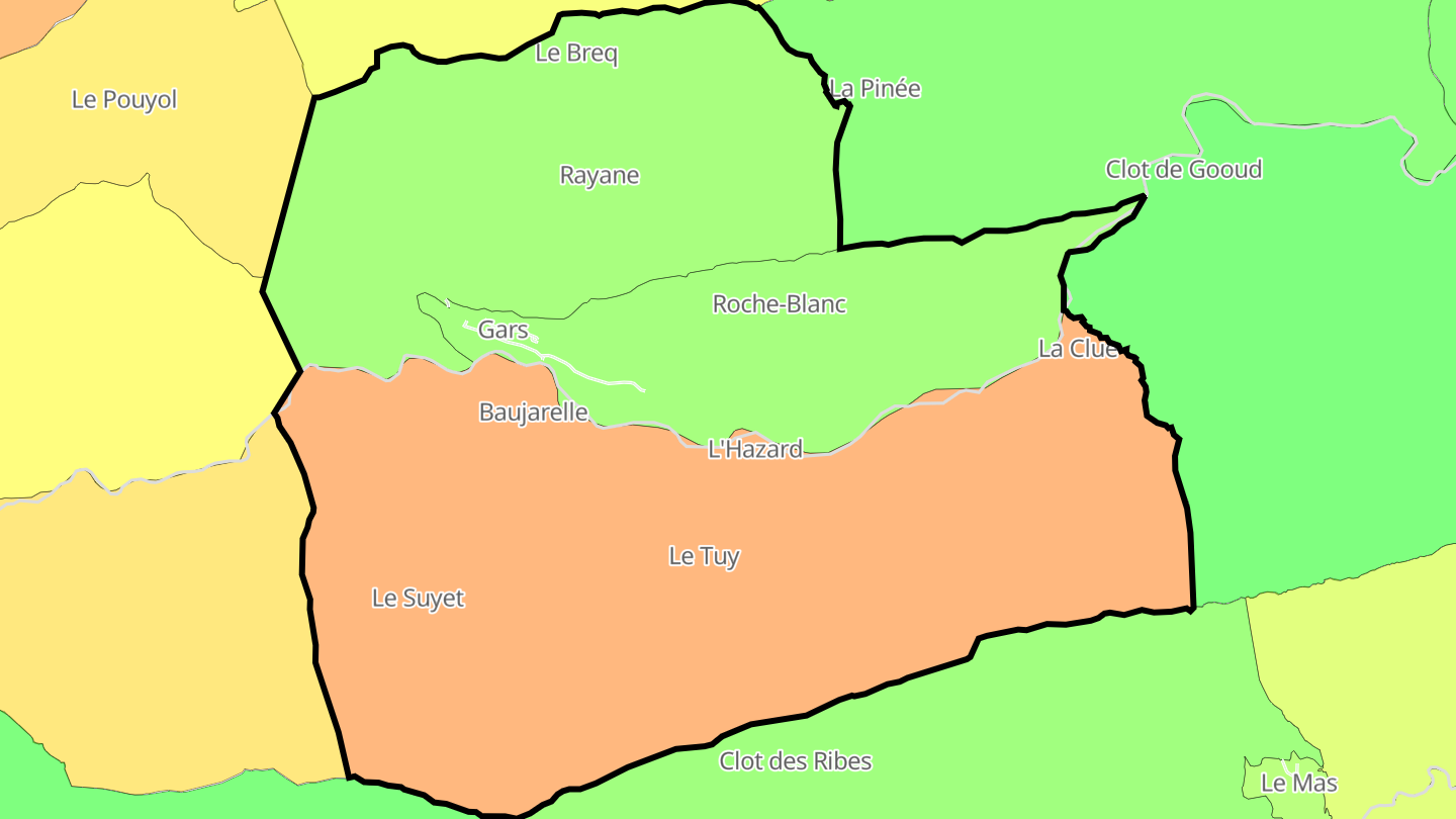Carte des prix de l'immobilier Gars