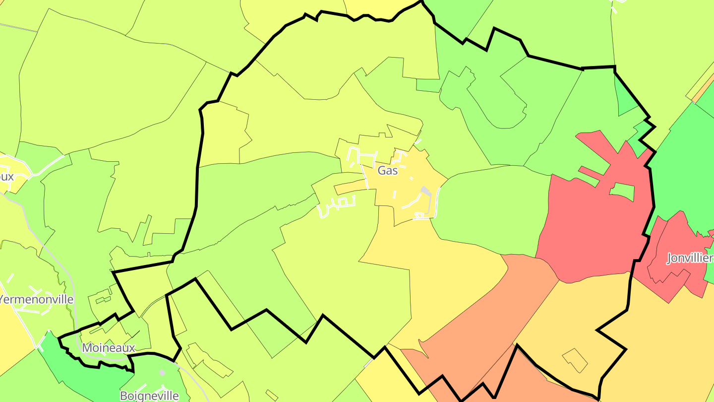 Carte des prix de l'immobilier Gas