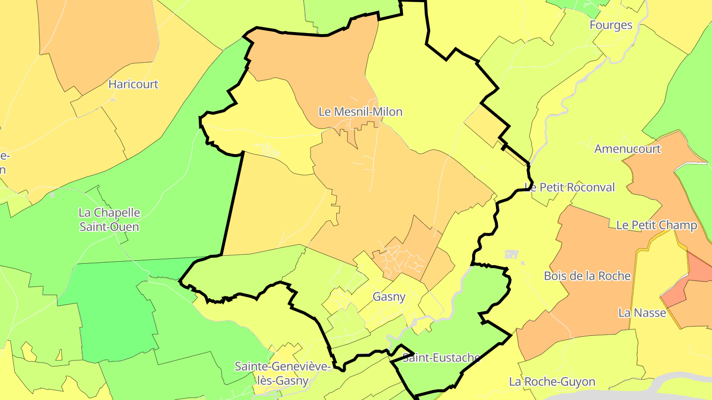 Carte des prix de l'immobilier Gasny