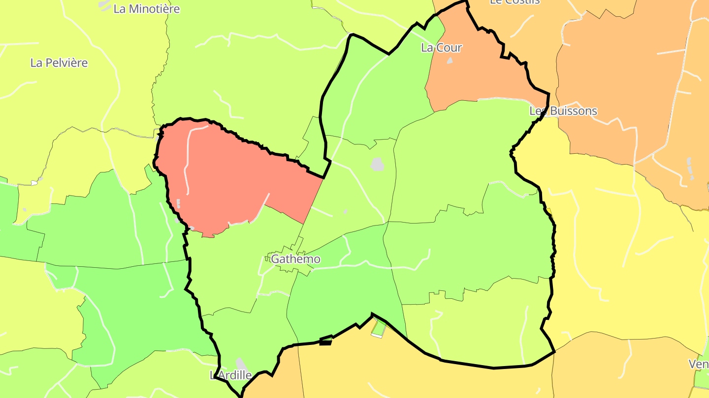 Carte des prix de l'immobilier Gathemo