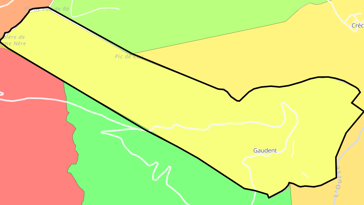 Carte des prix de l'immobilier Gaudent
