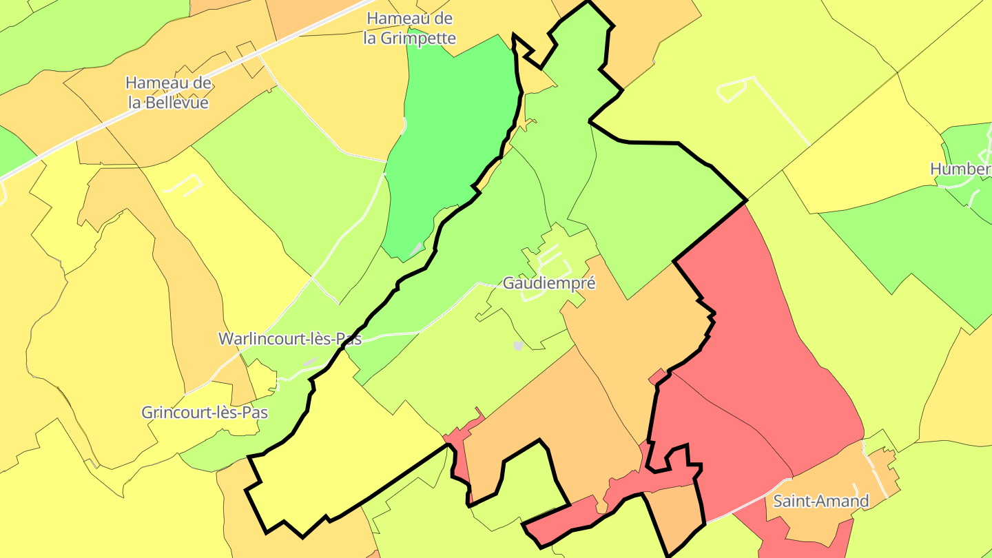 Carte des prix de l'immobilier Gaudiempré