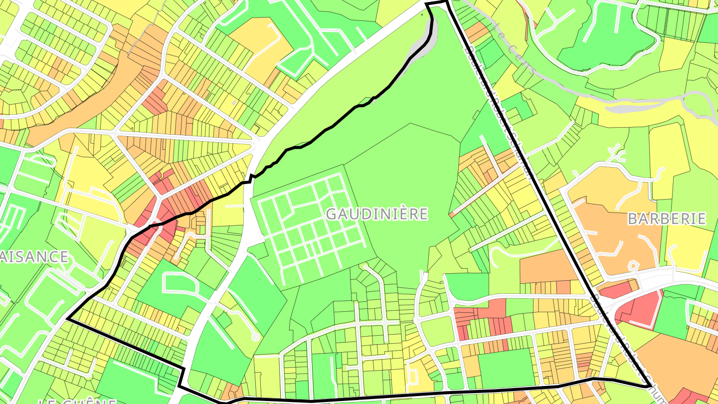 Carte des prix de l'immobilier Gaudinière