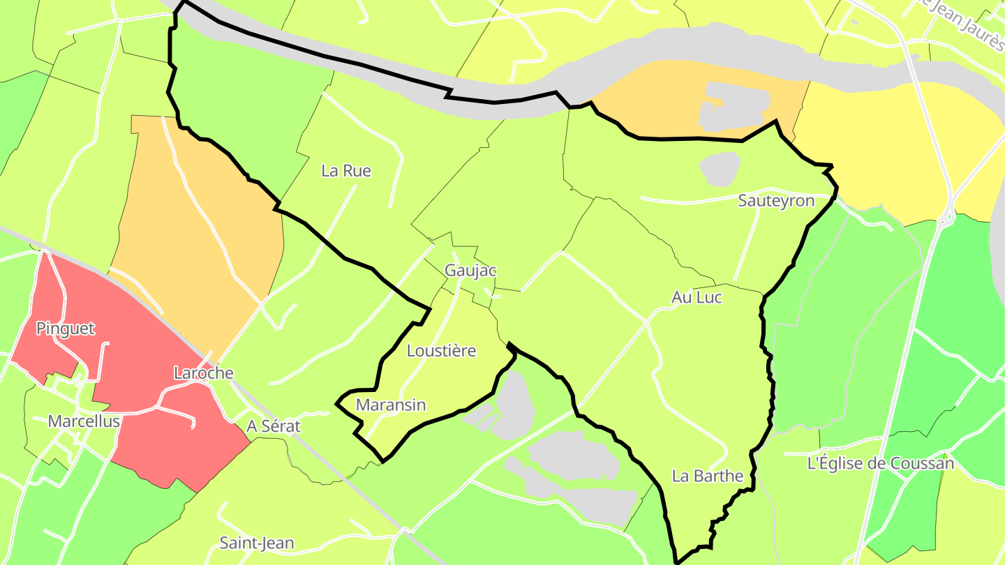 Carte des prix de l'immobilier Gaujac