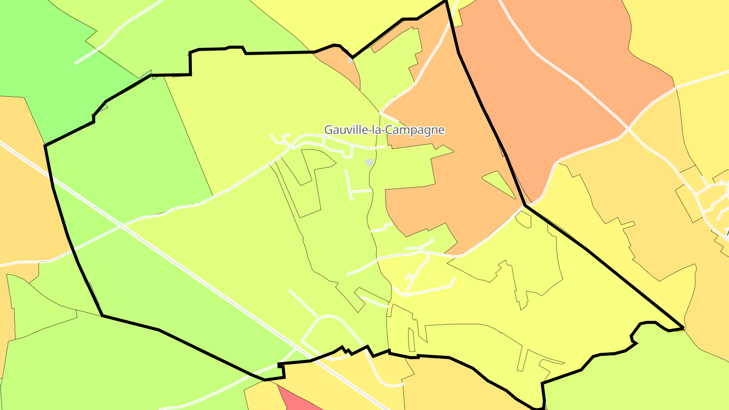 Carte des prix de l'immobilier Gauville-la-Campagne
