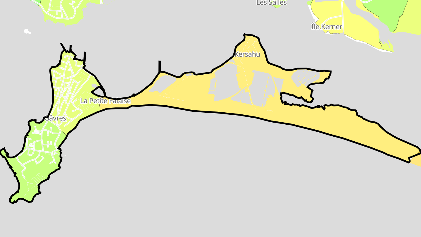 Carte des prix de l'immobilier Gâvres