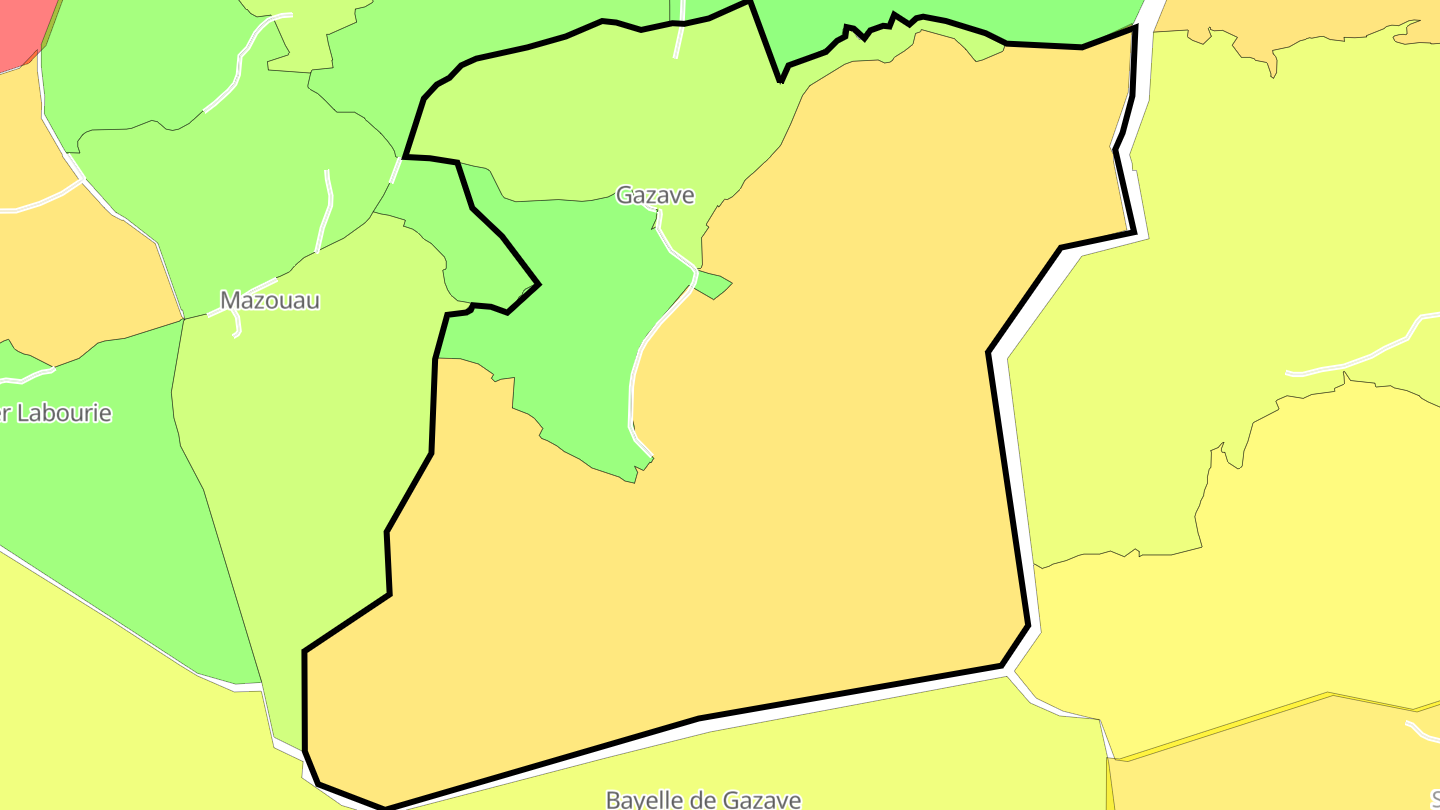 Carte des prix de l'immobilier Gazave