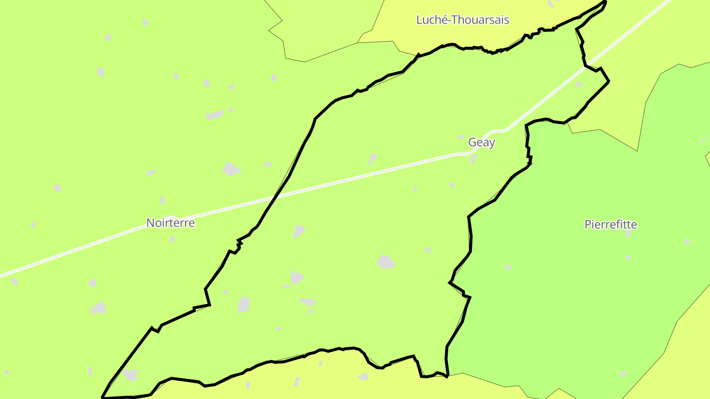 Carte des prix de l'immobilier Geay