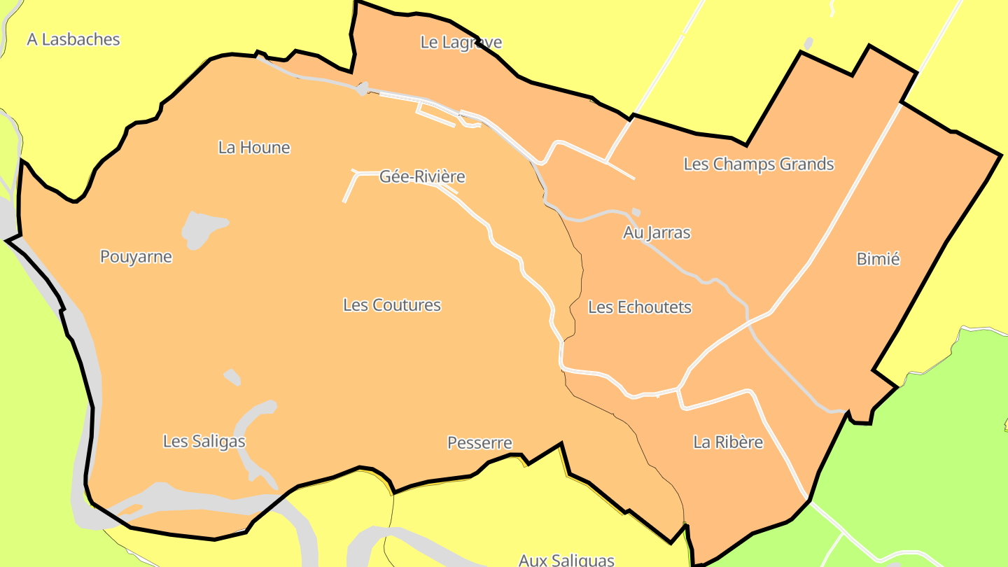 Carte des prix de l'immobilier Gée-Rivière