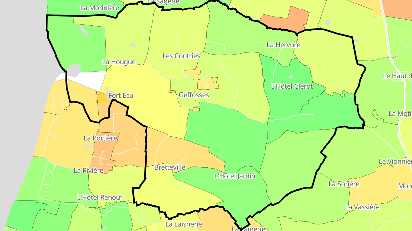 Carte des prix de l'immobilier Geffosses