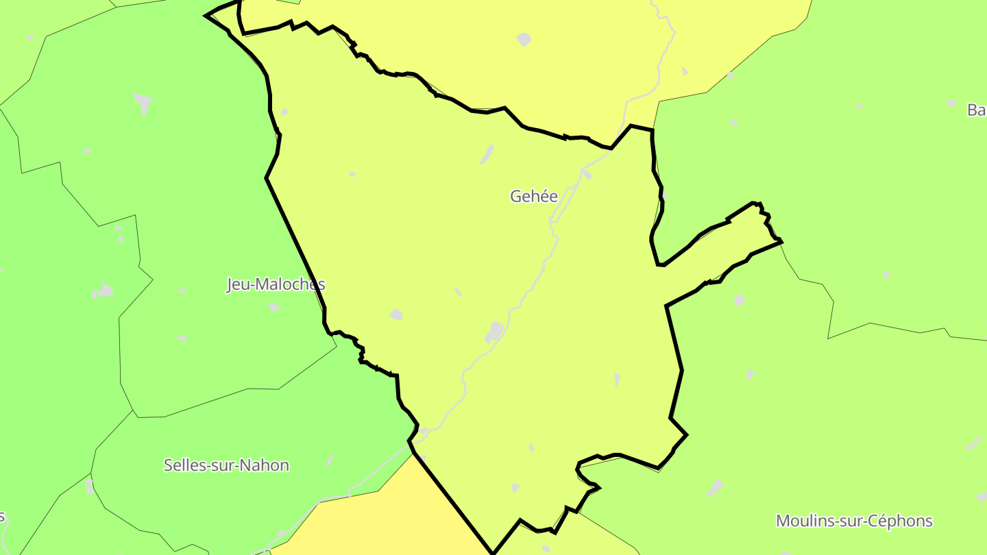 Carte des prix de l'immobilier Gehée