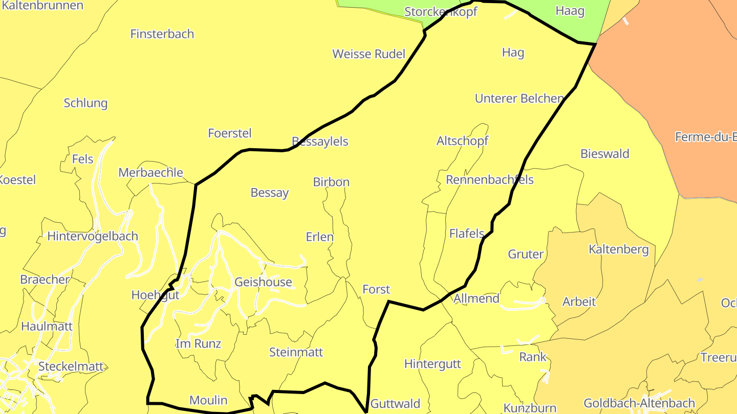 Carte des prix de l'immobilier Geishouse