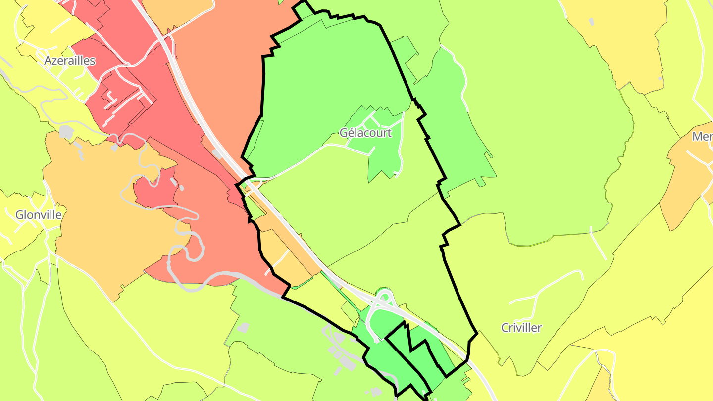 Carte des prix de l'immobilier Gélacourt