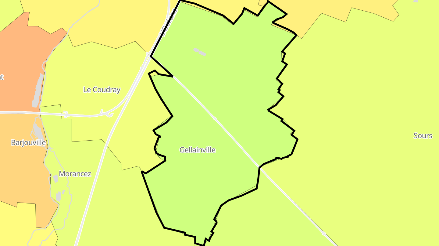 Carte des prix de l'immobilier Gellainville