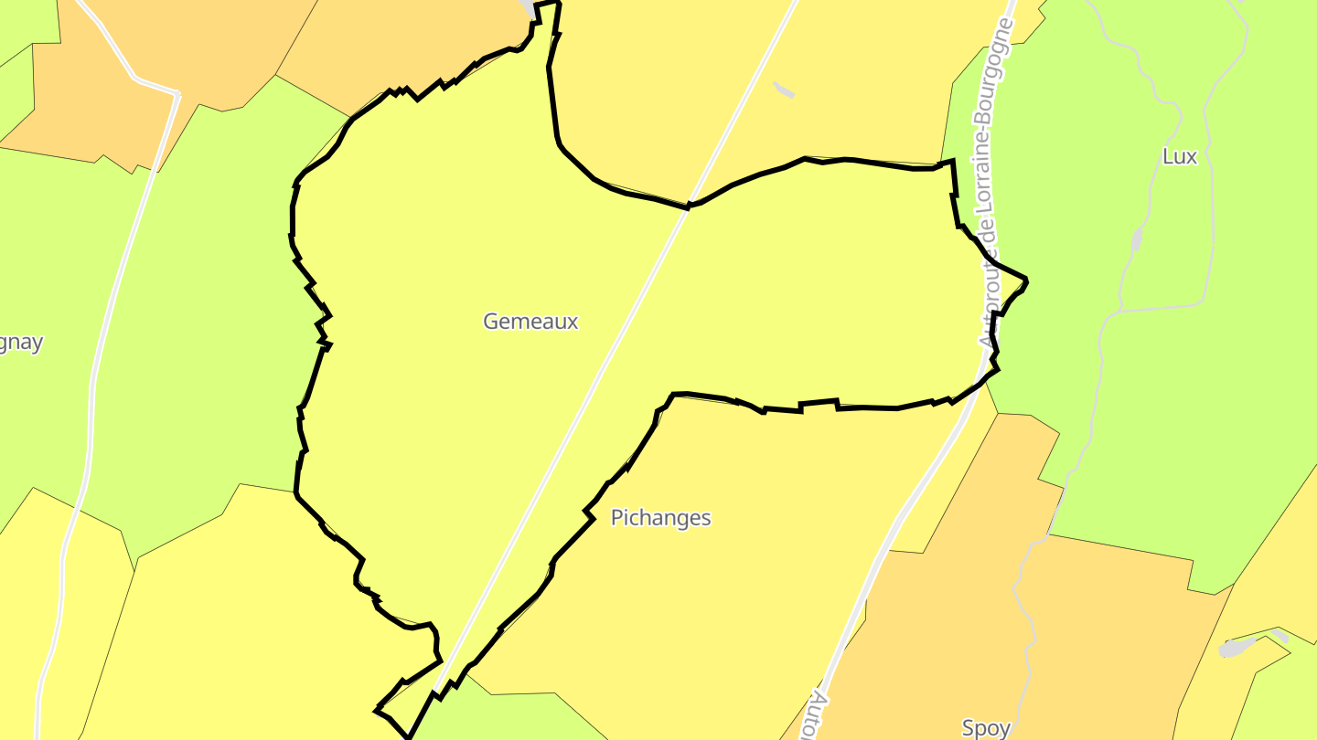 Carte des prix de l'immobilier Gemeaux