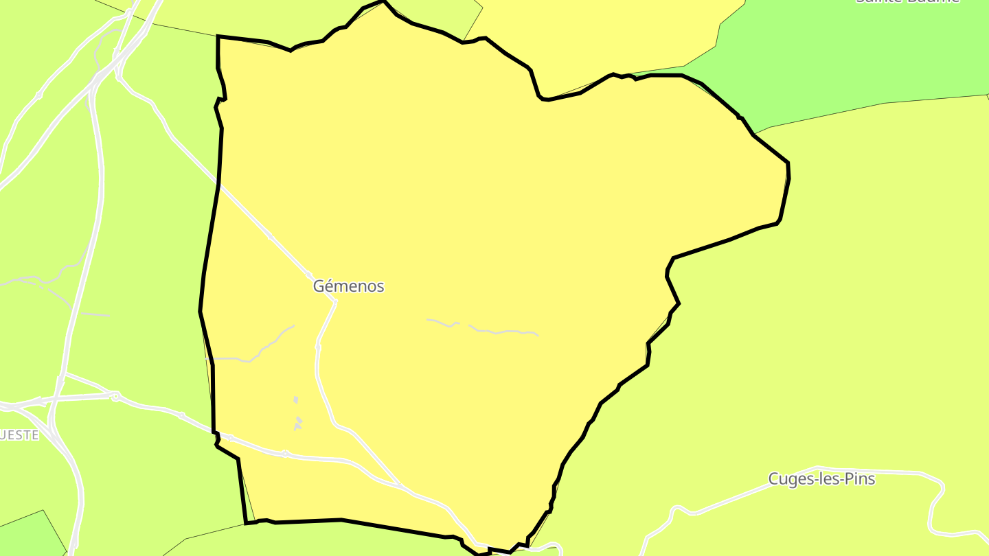 Carte des prix de l'immobilier Gémenos