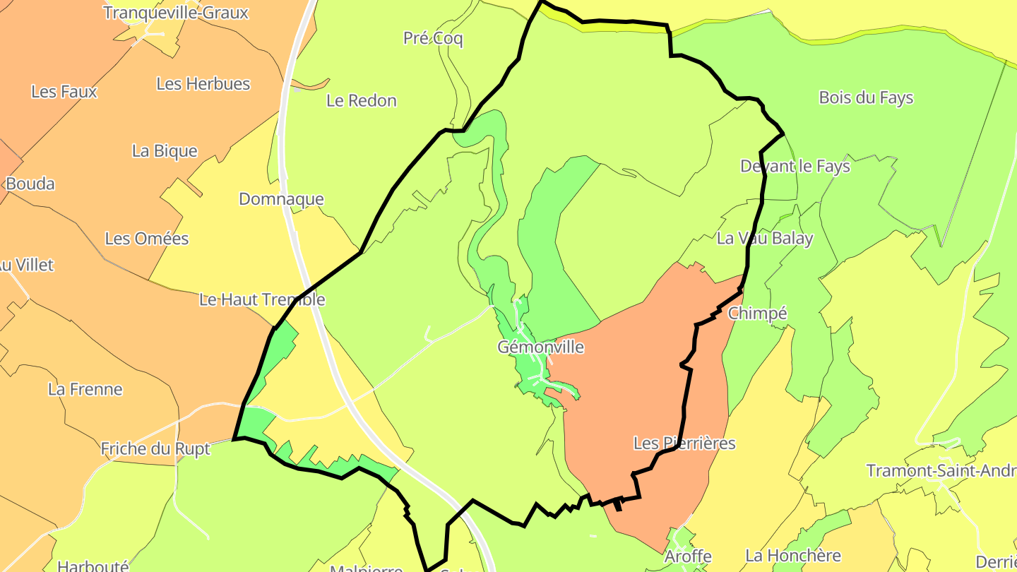 Carte des prix de l'immobilier Gémonville