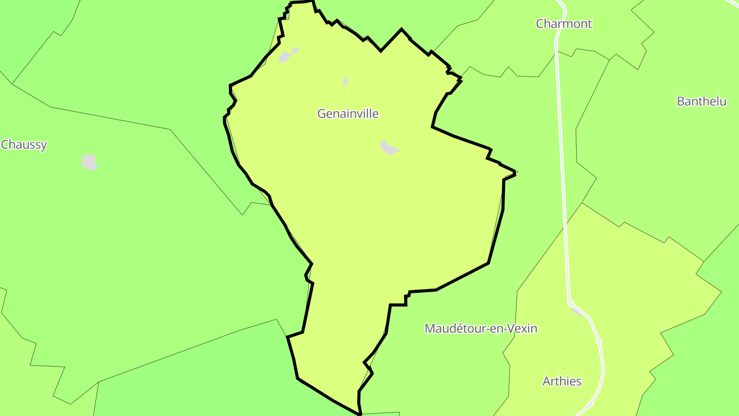 Carte des prix de l'immobilier Genainville