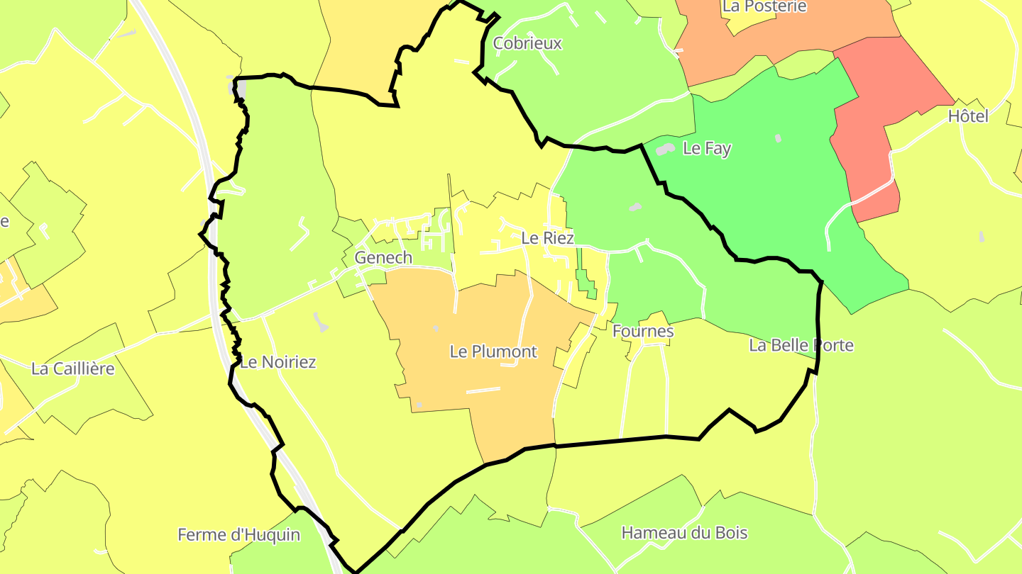 Carte des prix de l'immobilier Genech
