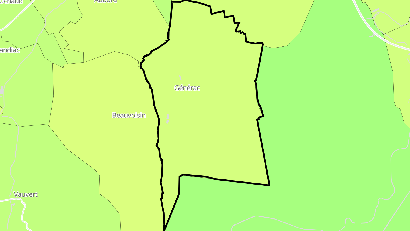 Carte des prix de l'immobilier Générac