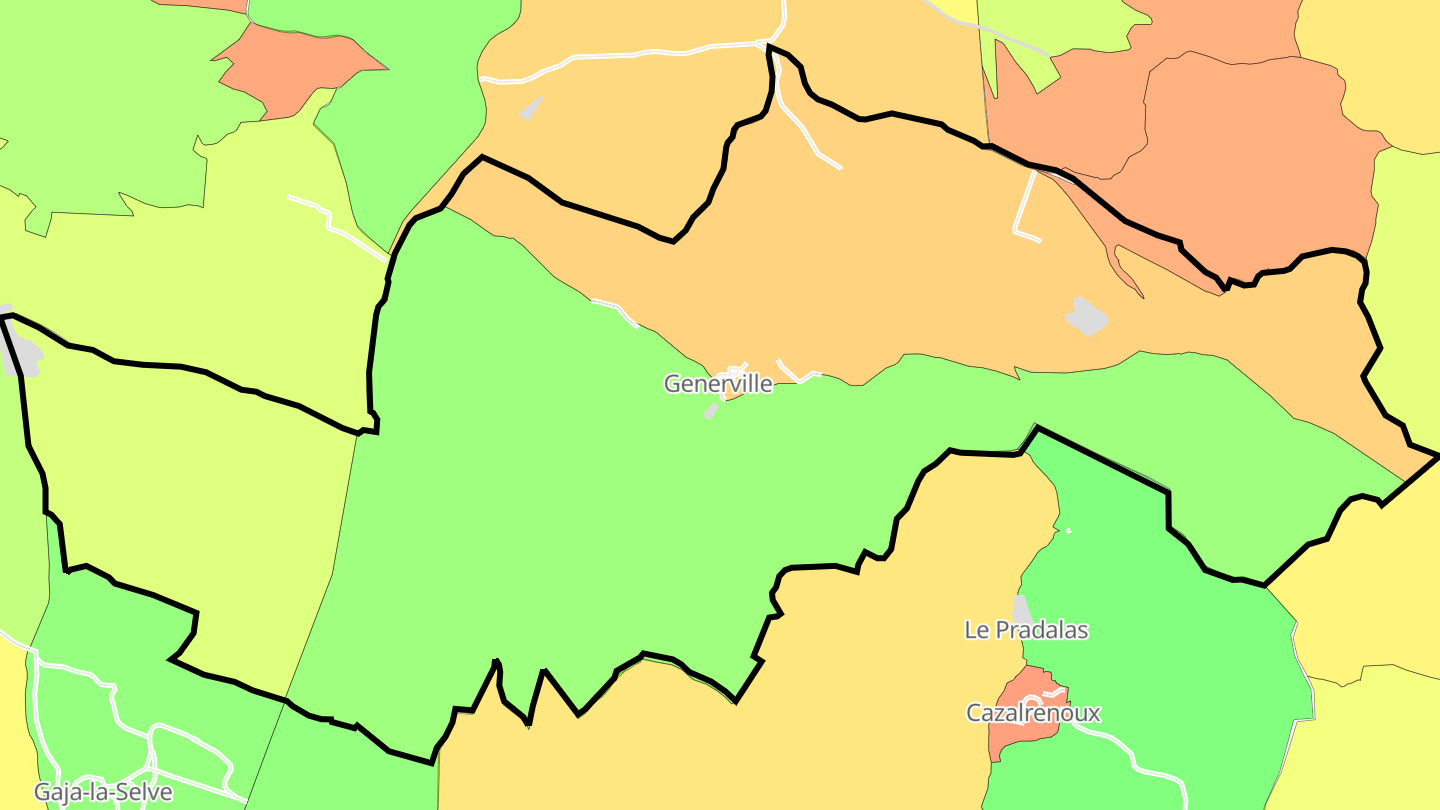 Carte des prix de l'immobilier Generville