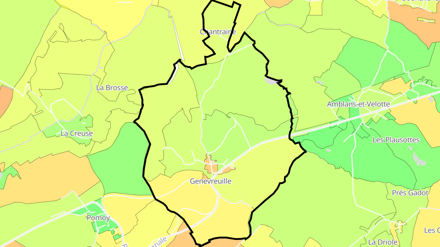Carte des prix de l'immobilier Genevreuille