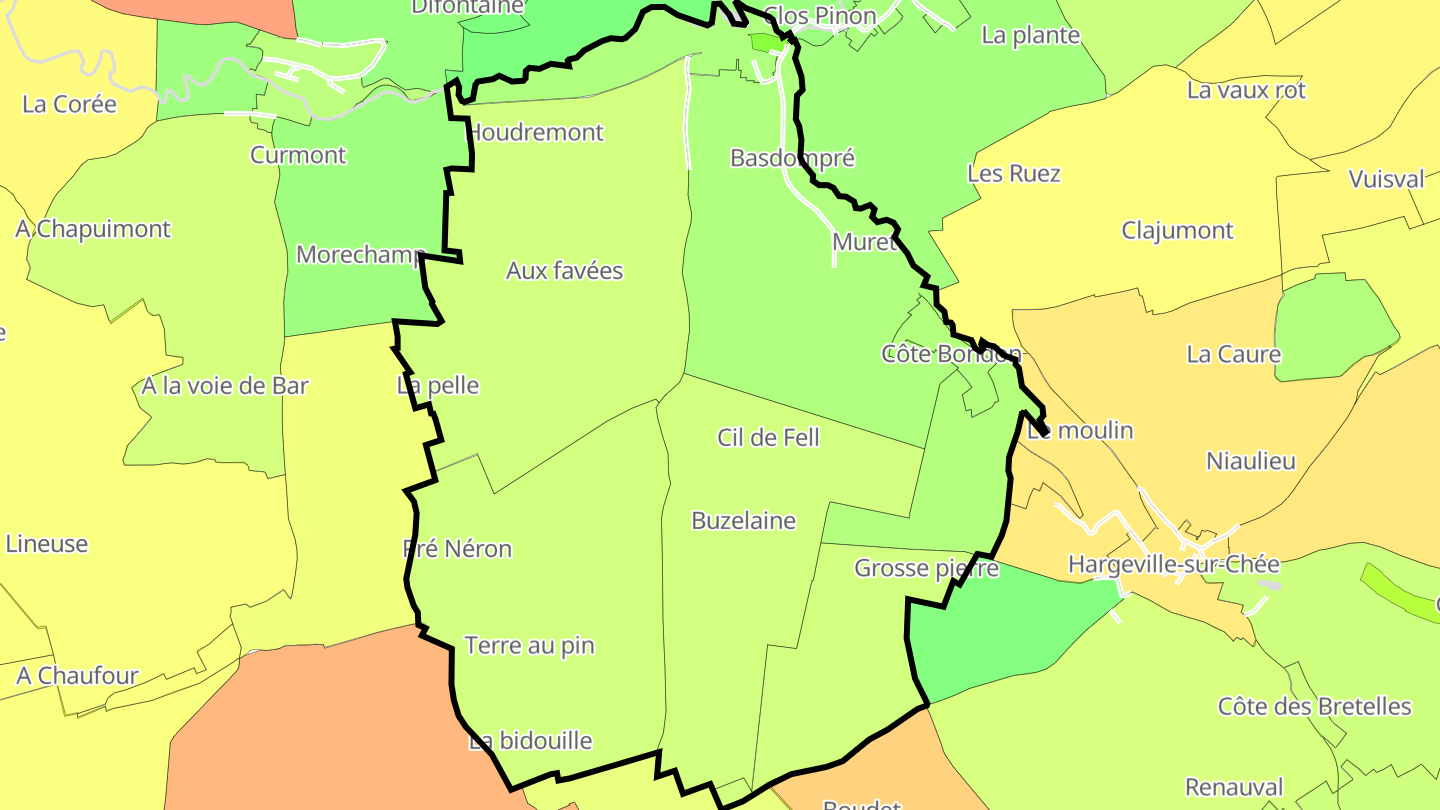 Carte des prix de l'immobilier Génicourt-sous-Condé