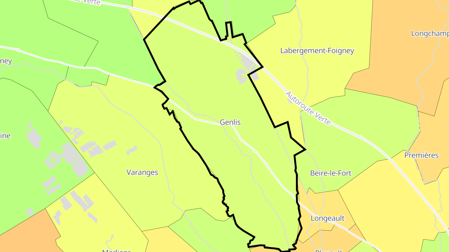 Carte des prix de l'immobilier Genlis