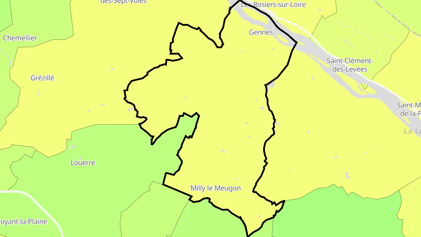 Carte des prix de l'immobilier Gennes