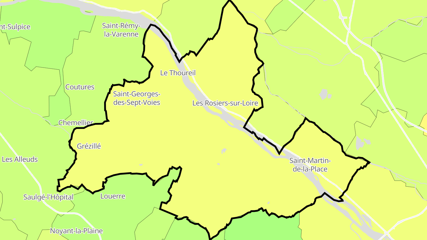 Carte des prix de l'immobilier Gennes-Val-de-Loire