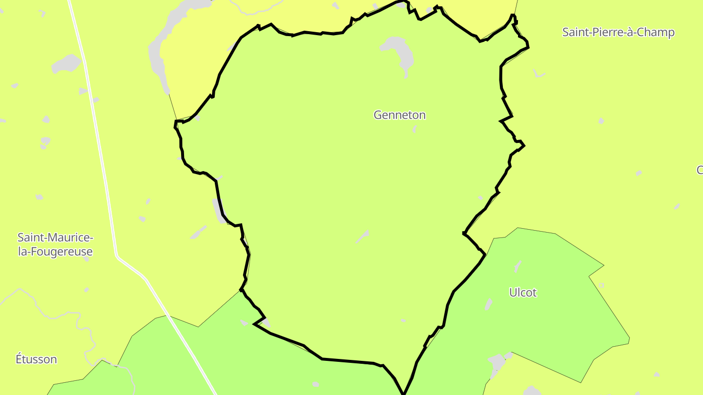 Carte des prix de l'immobilier Genneton