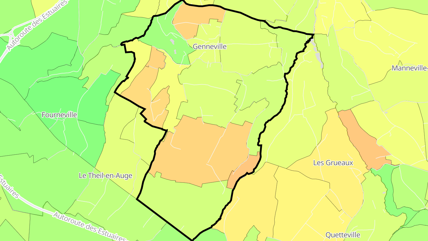 Carte des prix de l'immobilier Genneville