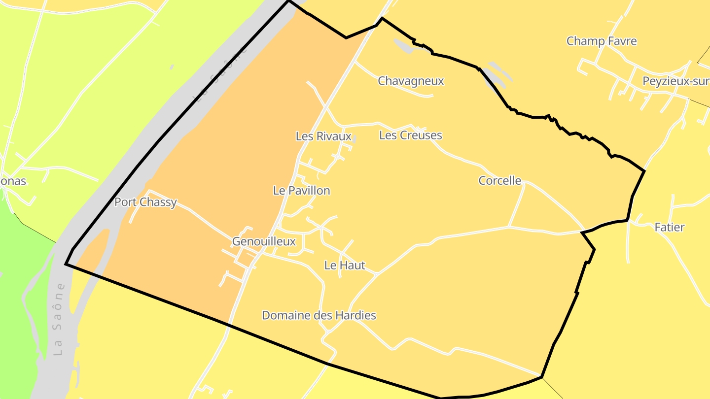 Carte des prix de l'immobilier Genouilleux