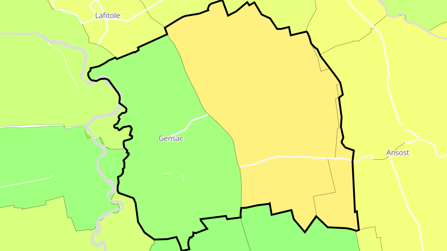 Carte des prix de l'immobilier Gensac