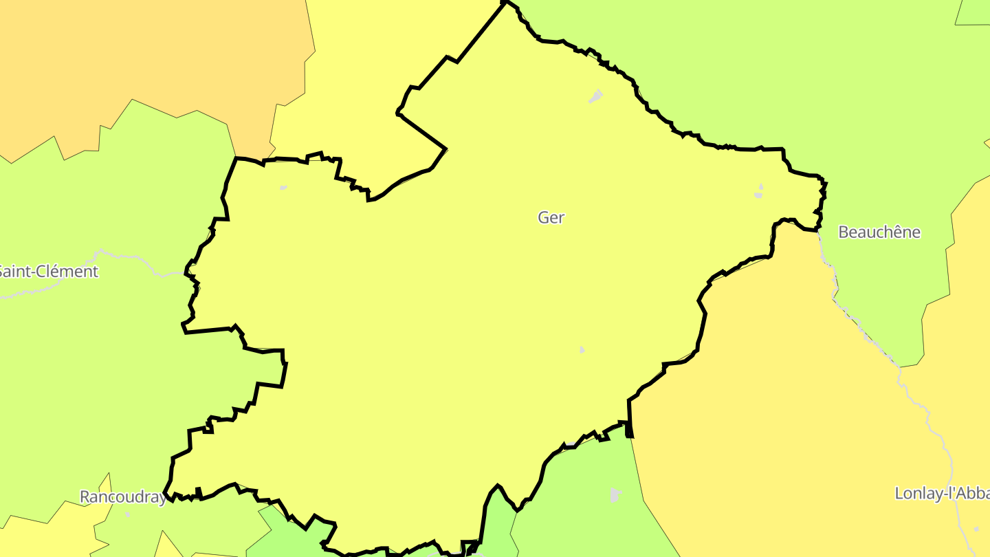 Carte des prix de l'immobilier Ger