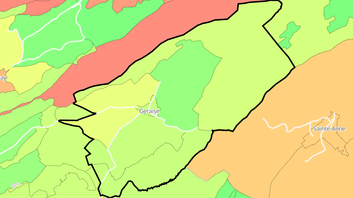 Carte des prix de l'immobilier Geraise