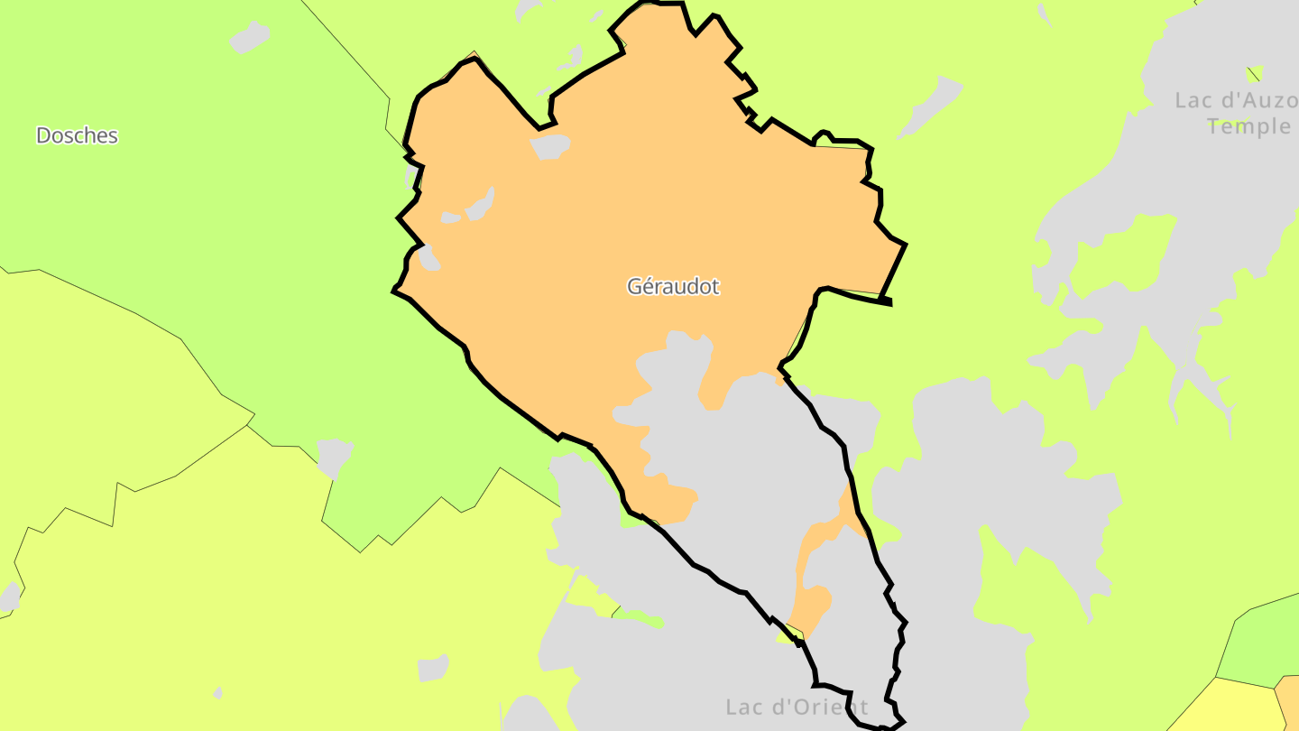 Carte des prix de l'immobilier Géraudot