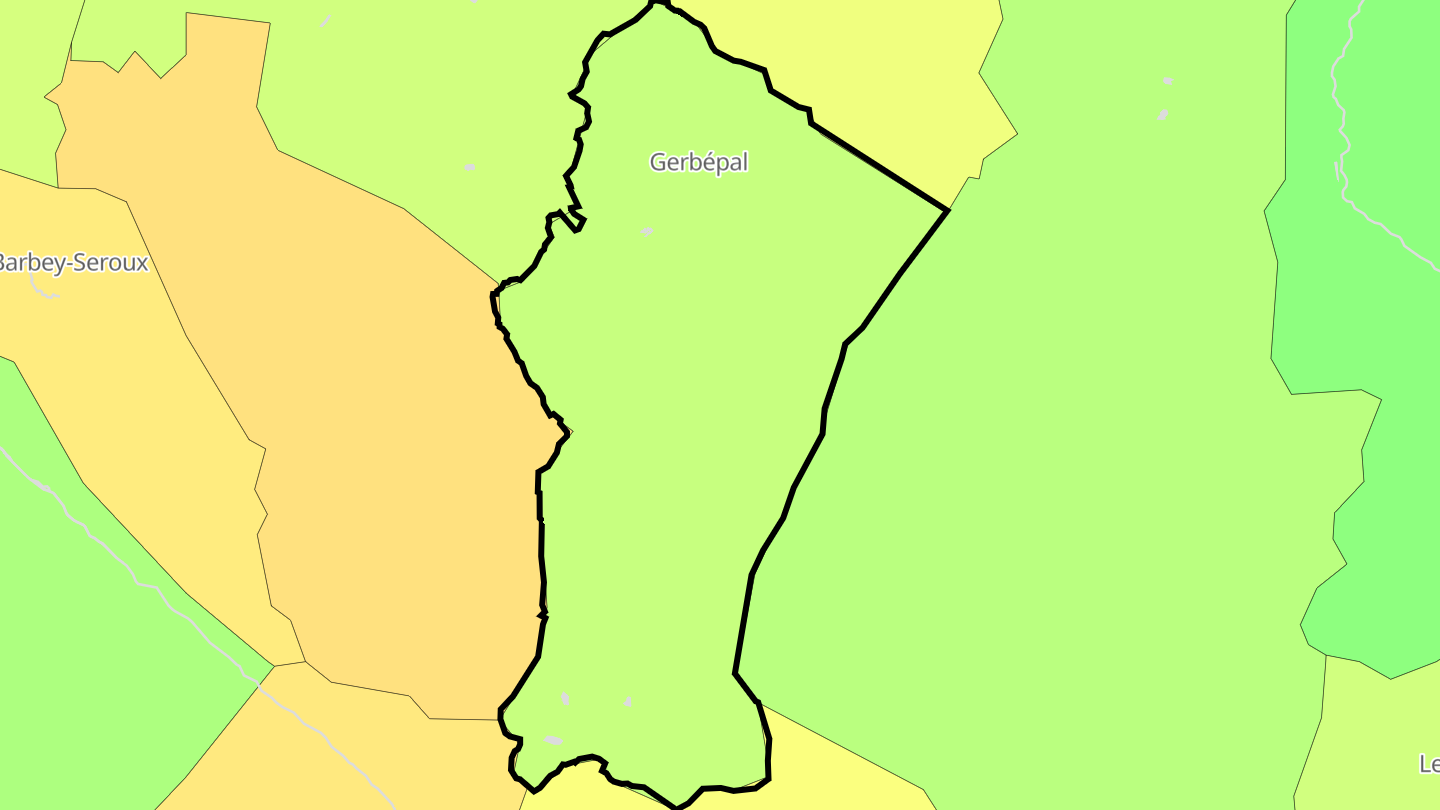 Carte des prix de l'immobilier Gerbépal