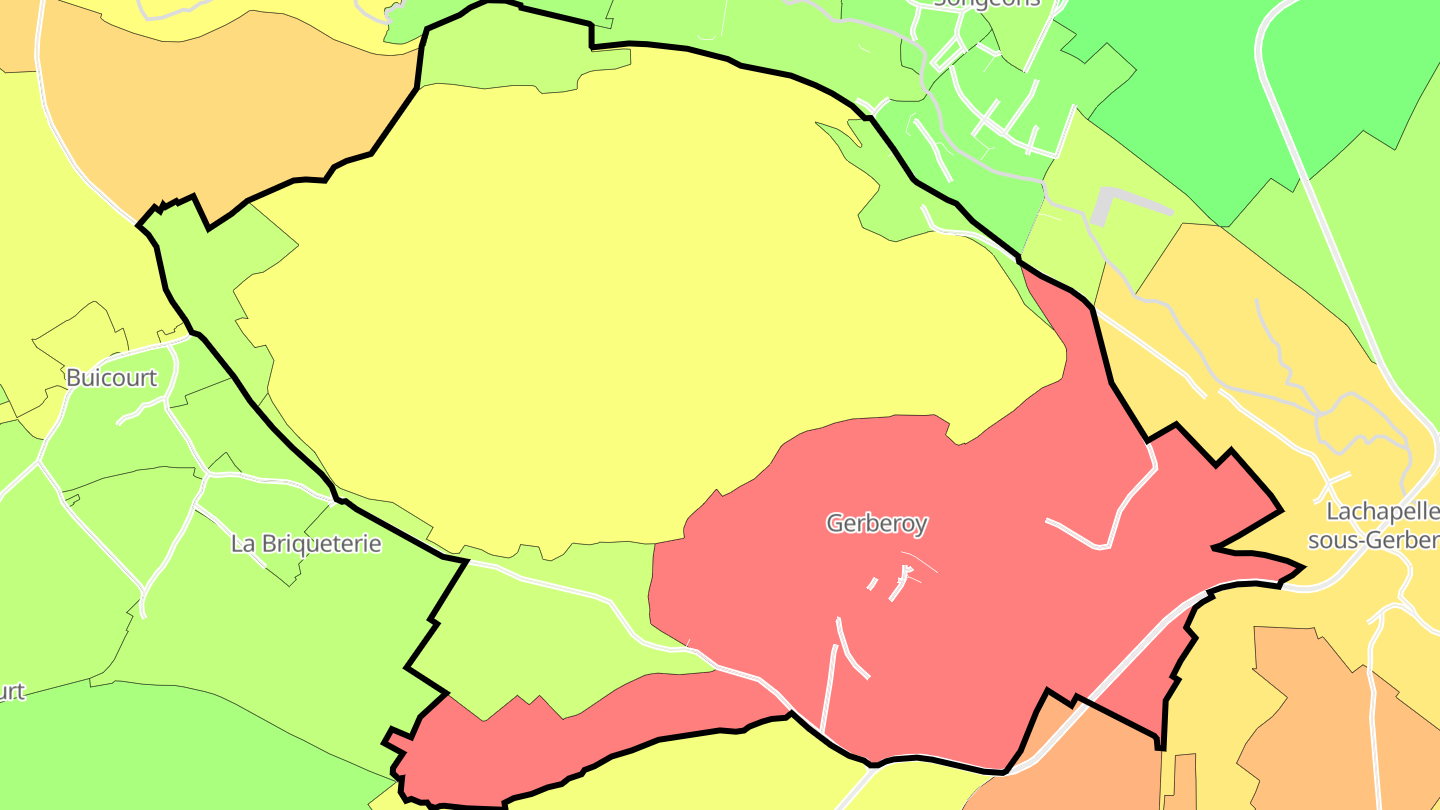Carte des prix de l'immobilier Gerberoy