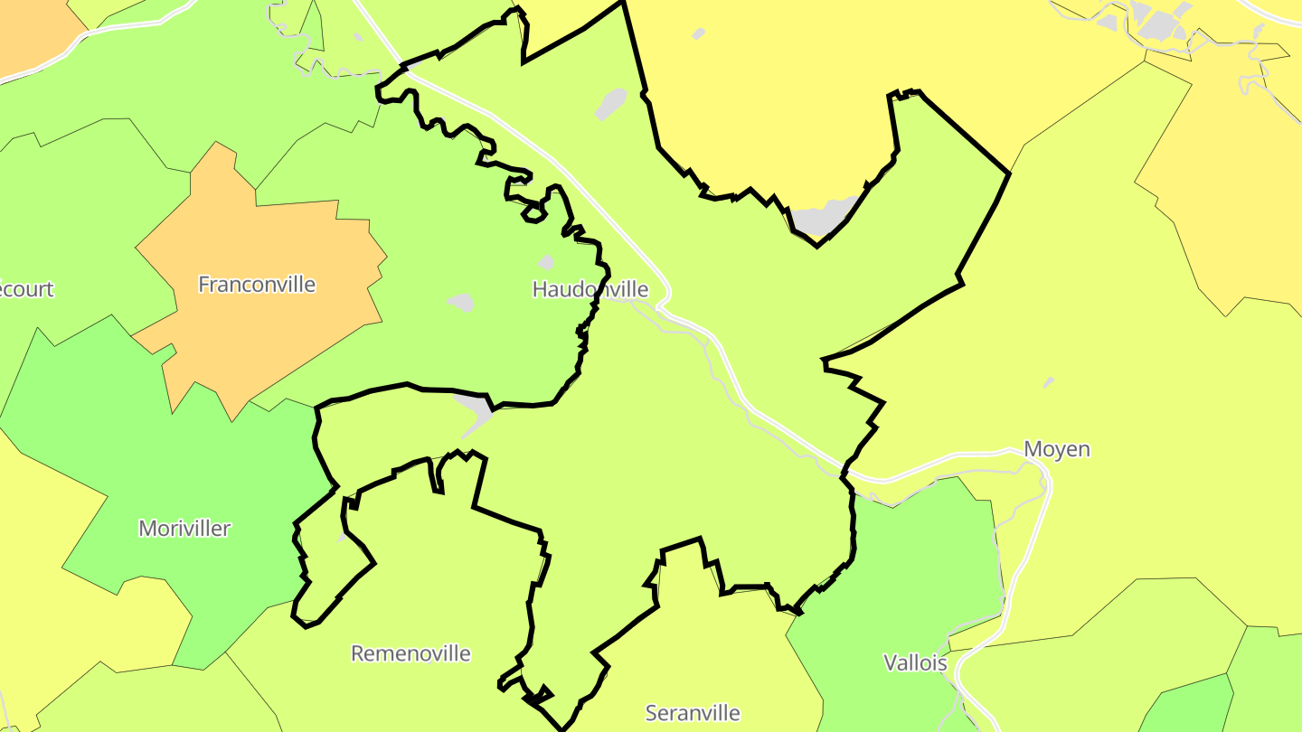 Carte des prix de l'immobilier Gerbéviller