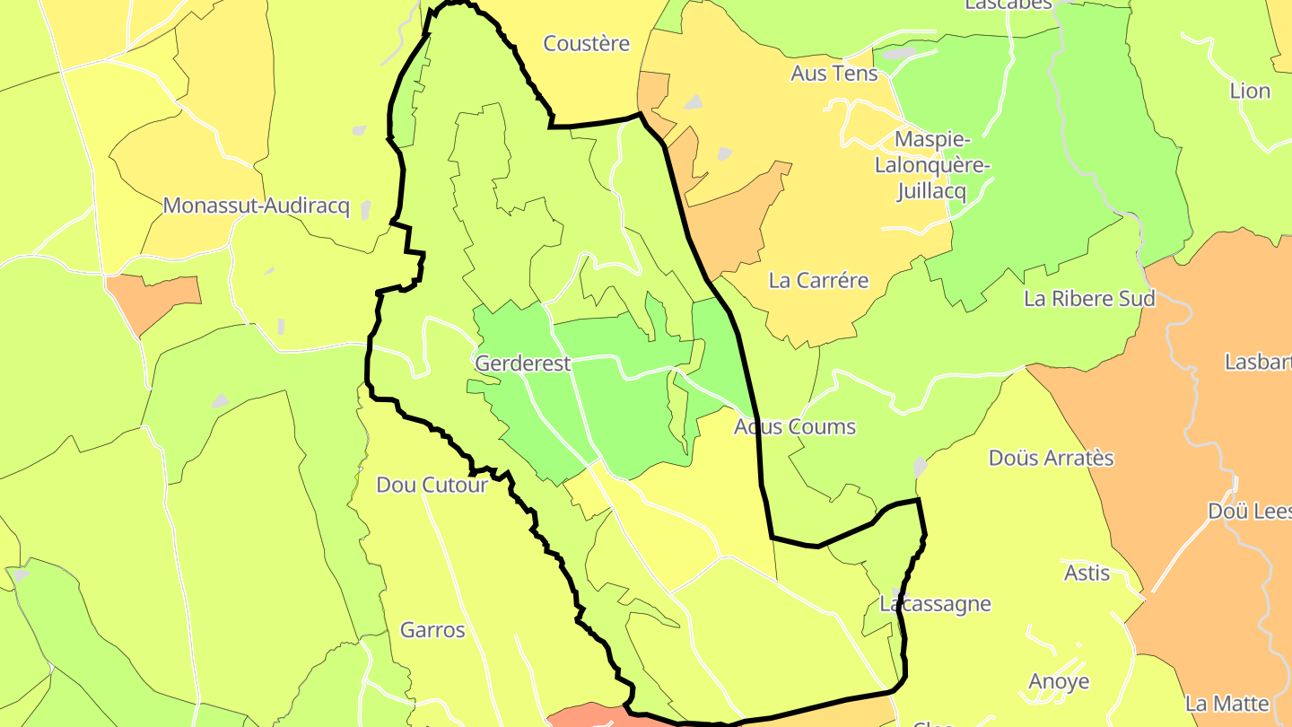 Carte des prix de l'immobilier Gerderest